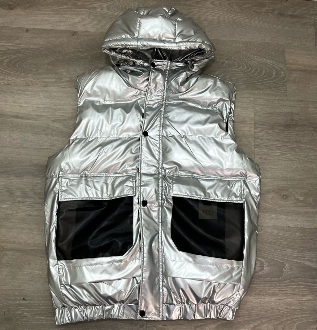 CHAQUETA SIN MANGA GRIS HT5708 - Imagen principal