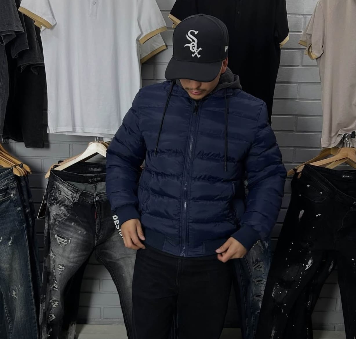 CHAQUETA HUSTLA DENIN AZUL MARINO HD6128