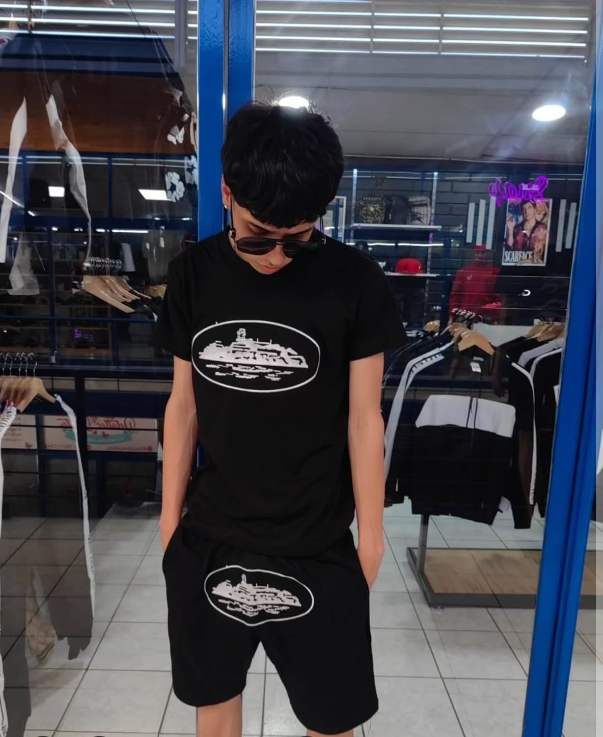 CONJUNTO CORTEIZ POLERA SHORT NEGRO  - Imagen principal