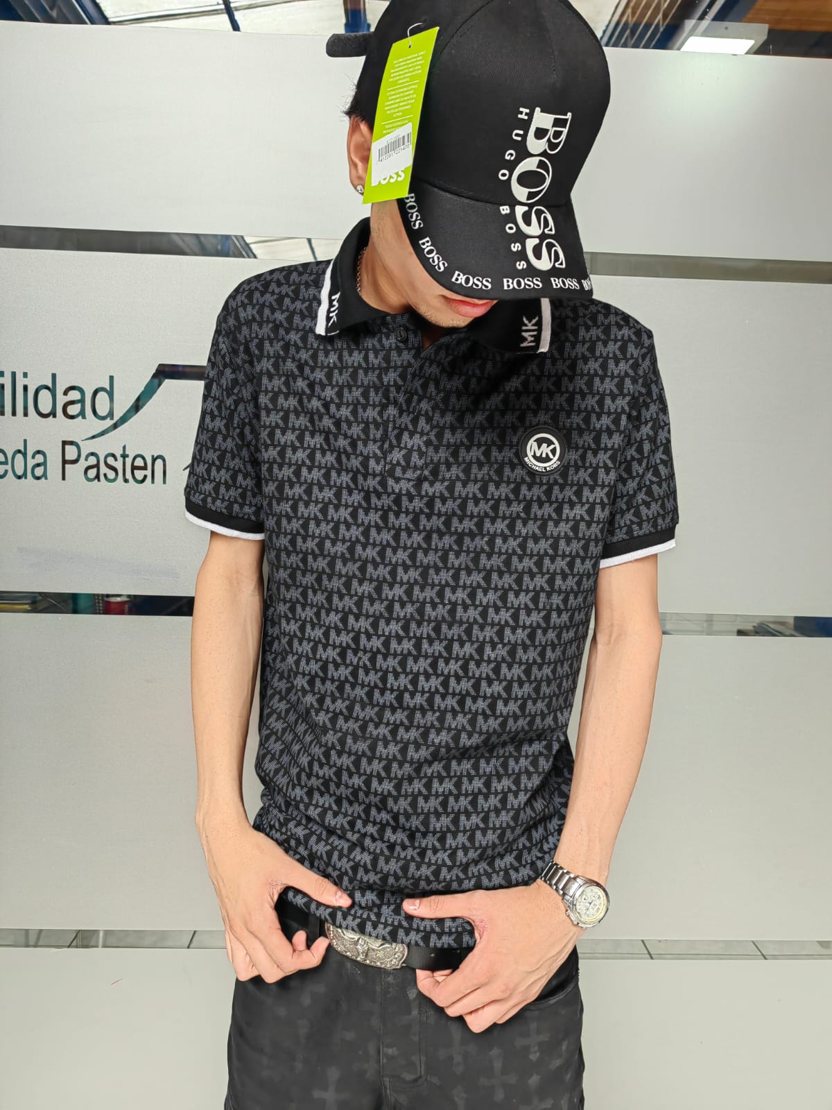 POLERA PIQUE MICHAEL KORS GRIS  - Imagen principal