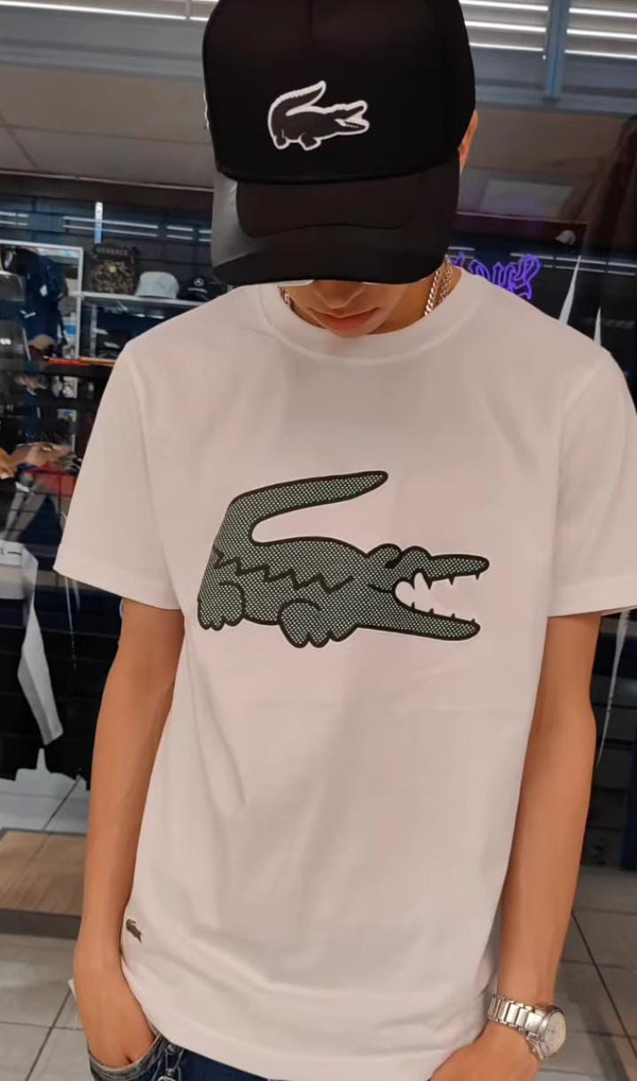 POLERA G5 LACOSTE BLANCA LOGO VERDE  - Imagen principal