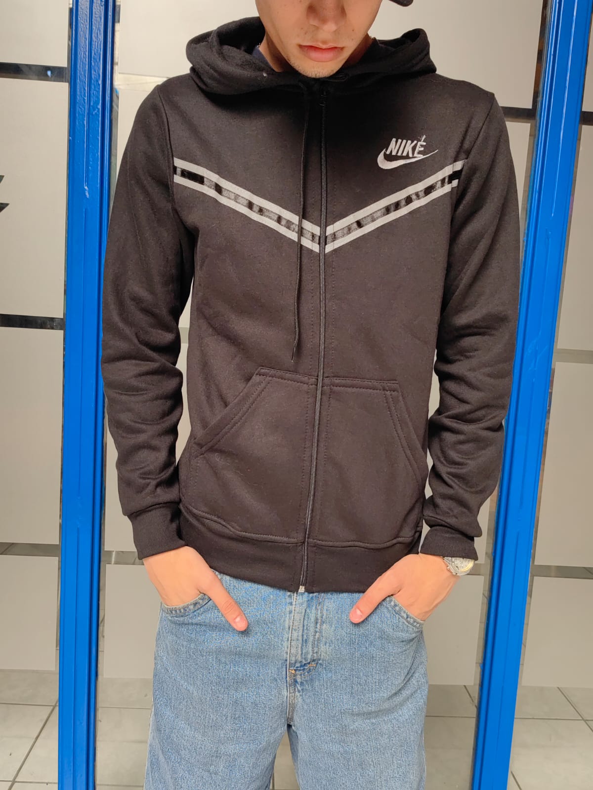 POLERON  NIKE TECH FULL BLACK  - Imagen principal