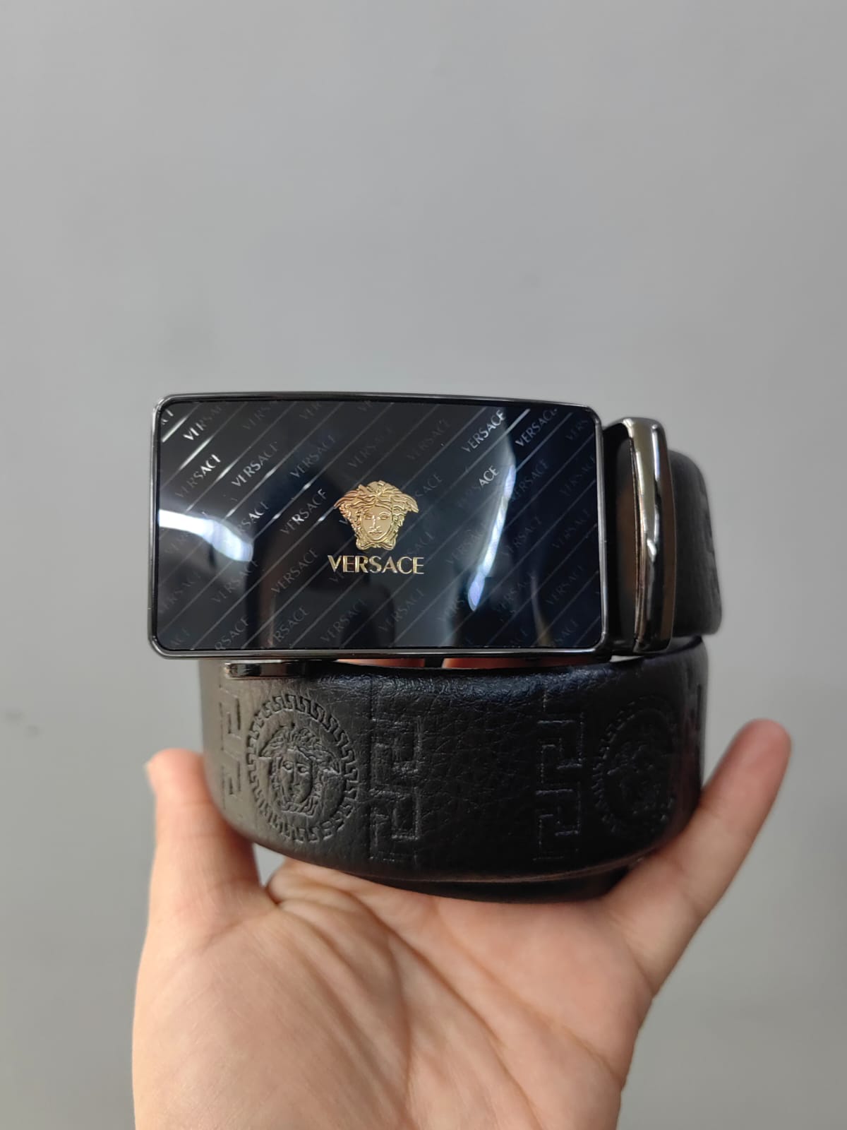 CINTURON VERSACE NEGRO 