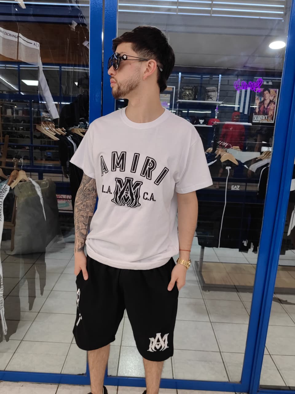 CONJUNTO AMIRI SHORT POLERA 