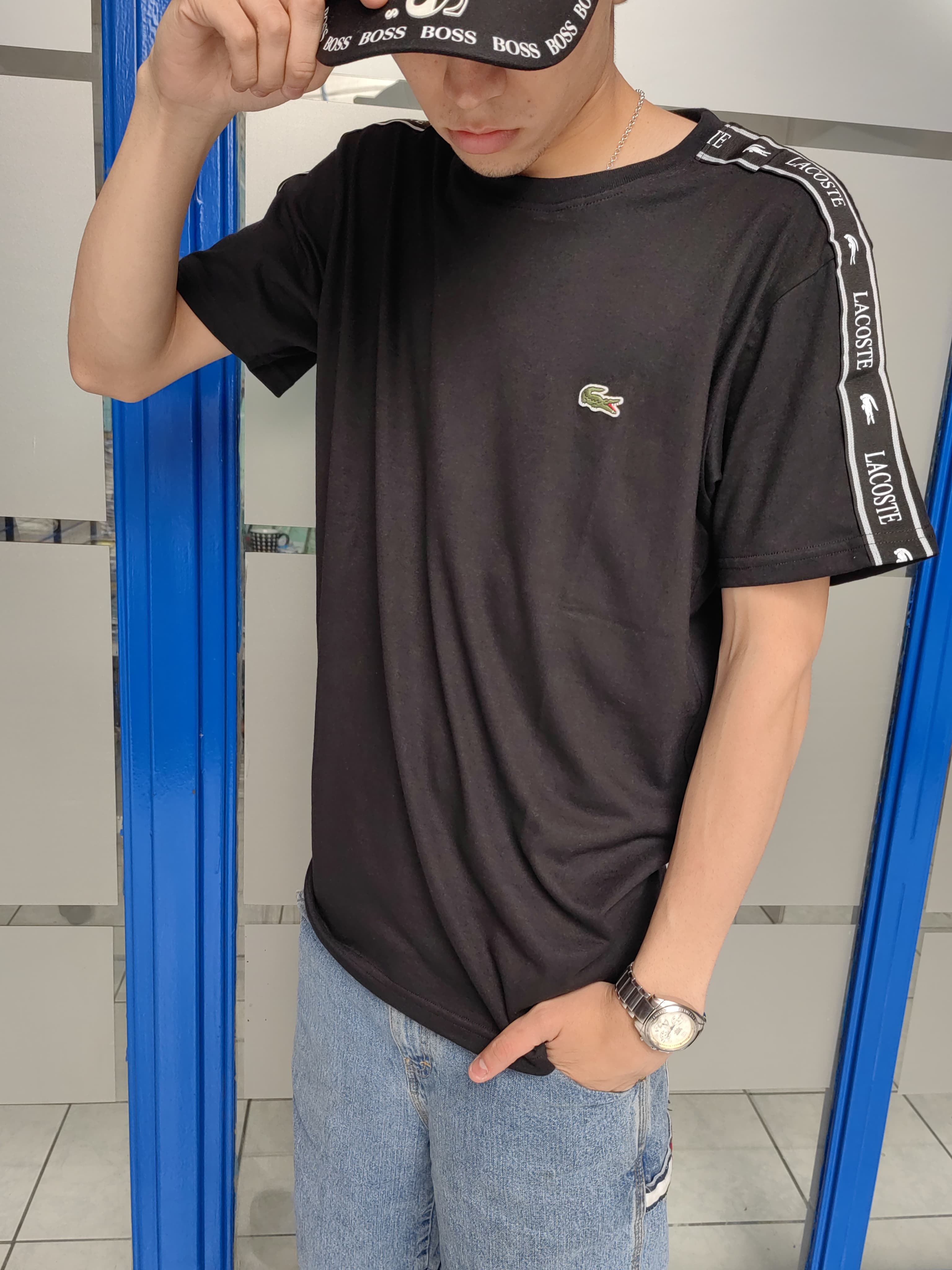 POLERA LACOSTE NEGRA  - Imagen principal