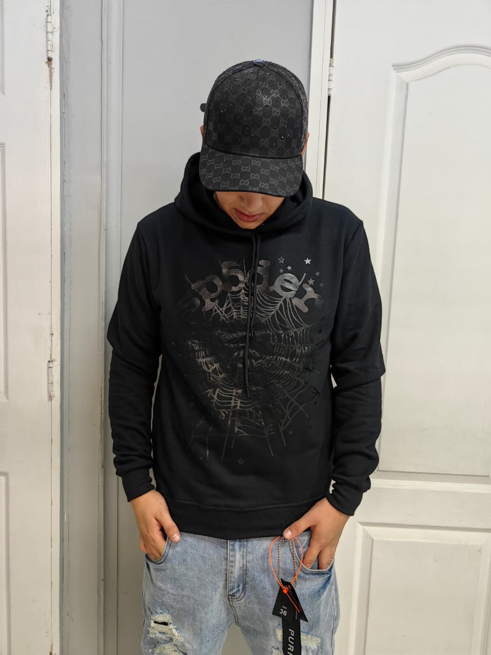 POLERON SPIDER NEGRA  - Imagen principal